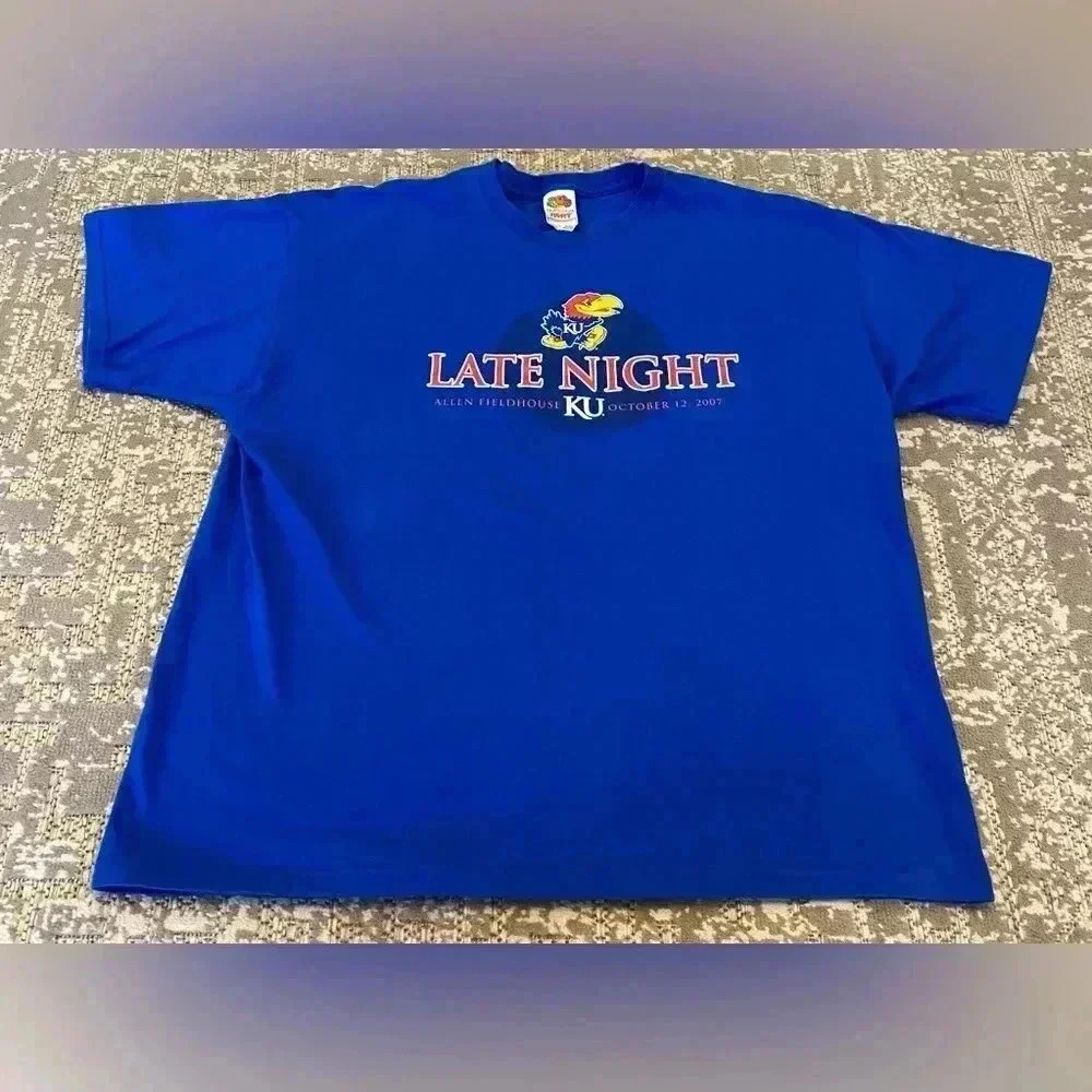 Kansas Jayhawks 2007‎ Late Night Short sleeve size 2XL color Blue